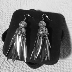 Silver Crafted Dangle Earrings